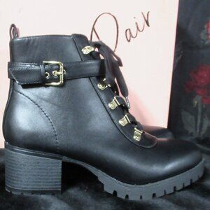 Wild Pair Hillarip Black Combat Moto Boot Size 9